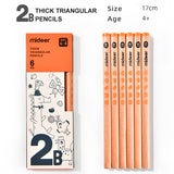 Mideer Triangular Pencil 2B - 6 pcs