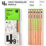 Mideer Triangular Pencil 4B - Pack of 6