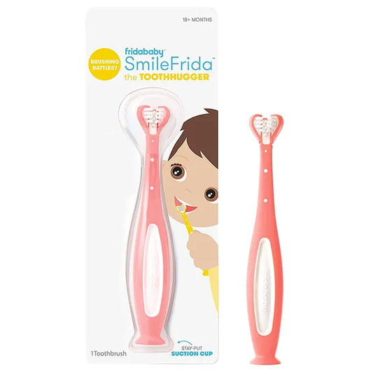 Frida Baby - SmileFrida - Triple-Angle Toothhugger Training Toothbrush - Pink - Laadlee