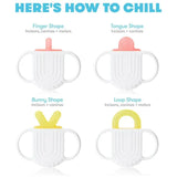 Frida Baby - Not Too Cold To Hold BPA Free Silicone Teether - Pack Of 2 - Laadlee