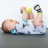 Bbluv Duo Foot Finders Socks with Rattle - Hedgehog And Racoon - Laadlee