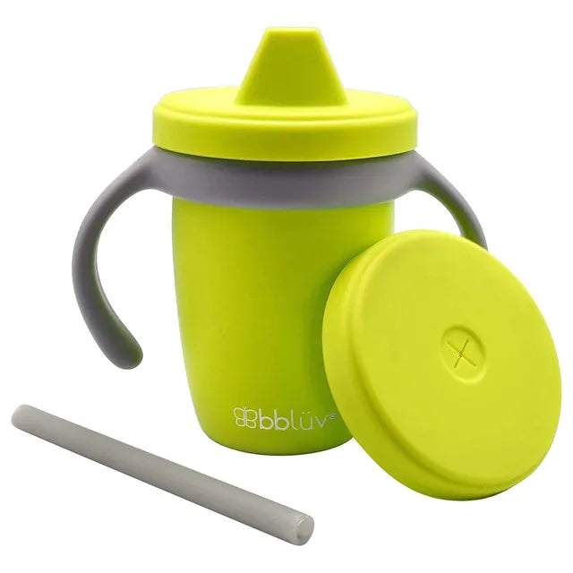 Bbluv Kup Convertible Silicone Sippy Cup - Lime - Laadlee