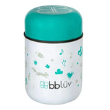 Bbluv Thermal Food Container With Spoon And Bowl - Aqua - Laadlee