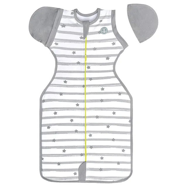 Bbluv Sleep 3-In-1 Evolutive Swaddle With Removable Sleeves - Grey / White (Large) - Laadlee