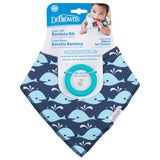 Dr. Brown's Whales Bandana Bib With Teether - Blue - Laadlee