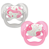 Dr. Brown's Advantage Stage 1 Glow In The Dark Pacifier- Pack of 2 - Pink - Laadlee
