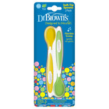 Dr. Brown's Soft-Tip Spoon - Pack of 2 - Yellow/ Green - Laadlee