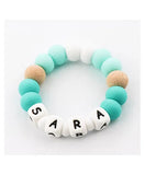 Desert Chomps Personalized Teether Lasso - Aqua