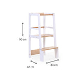 Childhome Learning Tower - White Natural