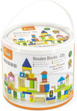 Viga Wooden Blocks City - 75Pcs