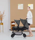 Teknum Twin Baby Stroller Combo - Dark Grey