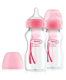 Dr. Brown's PP Wide Neck Options+ Bottle 270ml - Pink, - Laadlee