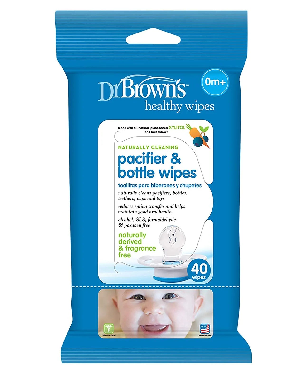 Dr. Brown's Pacifier & Bottle Wipes - Pack of 40 - Laadlee