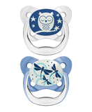 Dr. Brown's Prevent Stage 1 Glow In The Dark Butterfly Shield Pacifier Pack of 2 - Blue - Laadlee