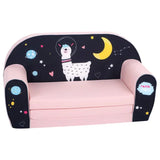 Delsit Sofa Bed-Lama In Space - Light Pink