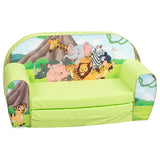 Delsit Sofa Bed Wild Animals - Green
