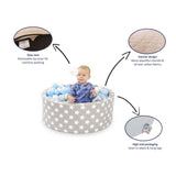 Delsit Dry Pool - Grey with White Stars