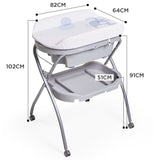 Ifam Baby Foldable Standing Bath Diaper Changer - Grey