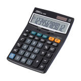 Deli Calculator Plastic 12 Digits Black E1630