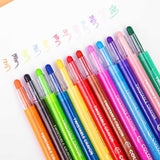 Deli Wax Twistable Crayon 12 Colors EC20403