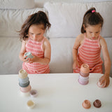 Mushie Stacking Cups Petal - Laadlee
