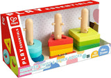 Hape Wooden Monster Twist & Stack Blocks Puzzle - 10Pcs