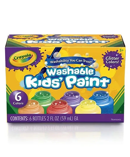 Crayola Glitter Paint Set - Pack of 6 - Laadlee