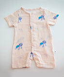 Tickle Tickle Organic Muslin Romper - Toby Turtle - Laadlee