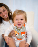 Dr. Brown's Bandana Bib With Teether - Fox / Stripes - Pack of 2 - Laadlee