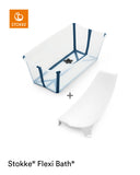 Stokke Flexi Bath + Newborn Support Bundle -Transparent Blue