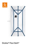 Stokke Flexi Bath + Newborn Support Bundle -Transparent Blue