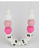 Desert Chomps Little Missy Personalized Necklace - Pink