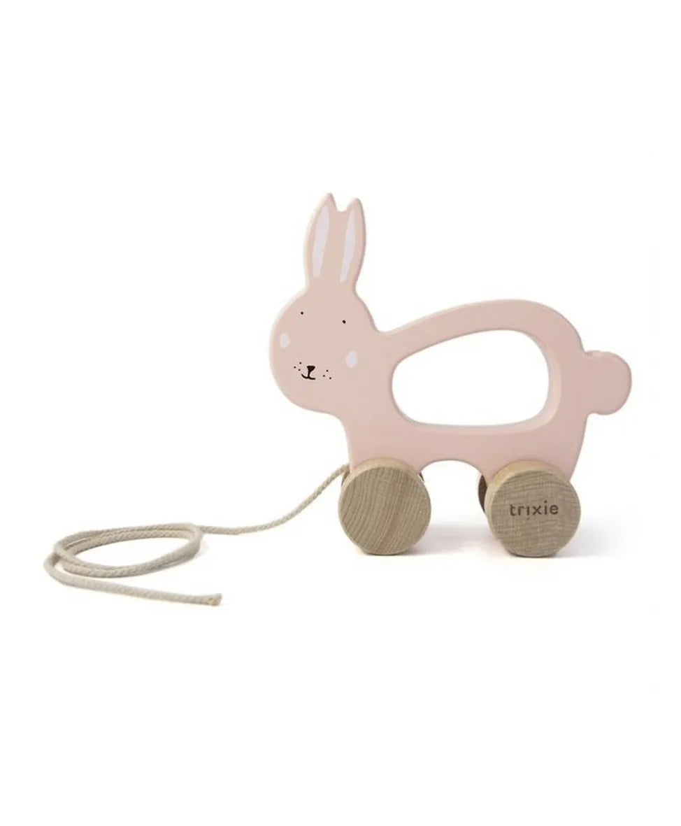 Trixie Wooden Pull Along Toy - Mrs. Rabbit - Laadlee