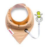 Eazy Kids Bandana Drool Bibs - Orange & Green (Set Of 2)