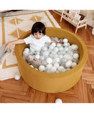 Larisa & Pumpkin Mustard Ball Pit (85cm) With 200 balls - Pearl/Clear Balls