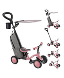 Globber 3 In 1 Learning Bike Deluxe - Pastel Pink