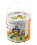 Viga Wooden Blocks Farm - 50Pcs