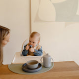 Mushie Silicone Bowl Stone - Laadlee