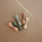 Mushie Silicone Baby Rattle Toy - Dried Thyme