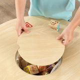 Kidkraft Round Storage Table & 2 Chair Set - Natural & White
