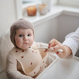Mushie Silicone Baby Spoon Blush/Shifting Sand - Laadlee