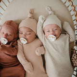 Frigg Daisy Latex Baby Pacifier 6M-18M, 2Pack, Cream Night/Cream - Size 2 - Laadlee