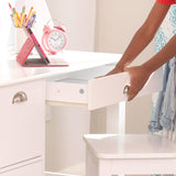 Kidkraft Study Desk with Chair - White