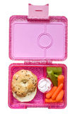 Yumbox 3 Compartments Snack Box - Sparkle Pink Glitter Clear Pink