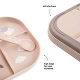 Done By Deer Foodie Compartment Plate Happy Clouds - Powder