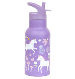 A Little Lovely Company Stainless Steel Water Bottle (350ml) - Unicorn Dreams