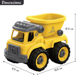 Little Story Kids Construction Toy Dump Truck - Yellow