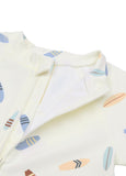 Lassig SPF Short Sleeve Baby Sunsuit - Surfboards Sea Salt