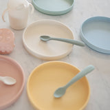 Mushie Silicone Baby Spoon Powder Blue - Laadlee