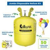 Balloonee Jumbo Disposable Helium Party Kit - 50 Balloons
